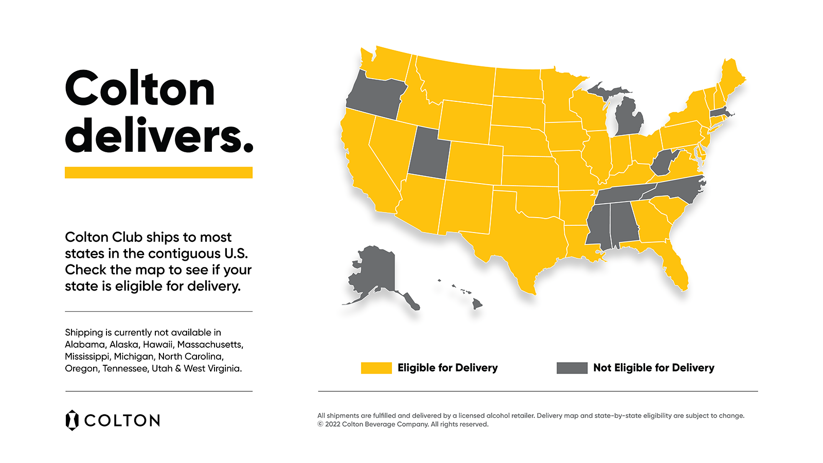 Alcohol delivery to consumer households